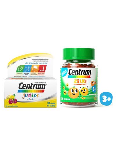 CENTRUM JUNIOR OD A DO Z - 30 tabl. do ssania + CENTRUM Żelki o smaku pomarańczowym - 30 szt. - Apteka internetowa Melissa