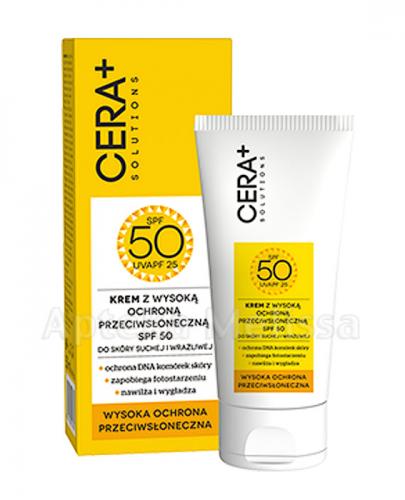 CERA+ SOLUTIONS Krem z wysoką ochroną przeciwsłoneczną SPF50 do skóry suchej i wrażliwej - 50 ml - Apteka internetowa Melissa