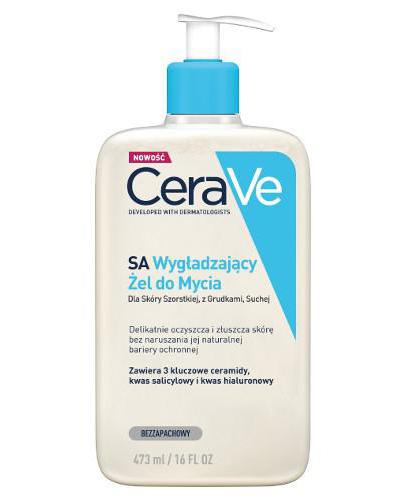  CeraVe SA Żel wygładzający do mycia dla skóry szorstkiej, 473 ml, cena, opinie, skład - Apteka internetowa Melissa  