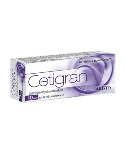  Cetigran 10 mg - 10 tabl. - cena, opinie, wskazania - Apteka internetowa Melissa  
