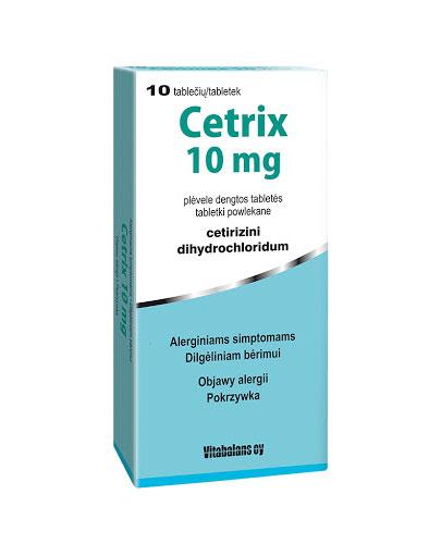  CETRIX 10 mg - 10 tabl. - Alergia - cena, opinie, wskazania - Apteka internetowa Melissa  