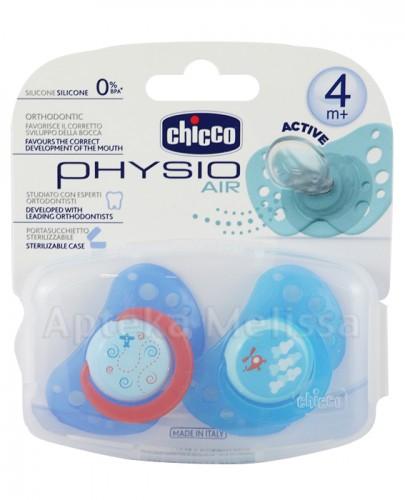 CHICCO PHYSIO AIR Smoczek silikonowy niebieski 4m+ - 2 szt - Apteka internetowa Melissa