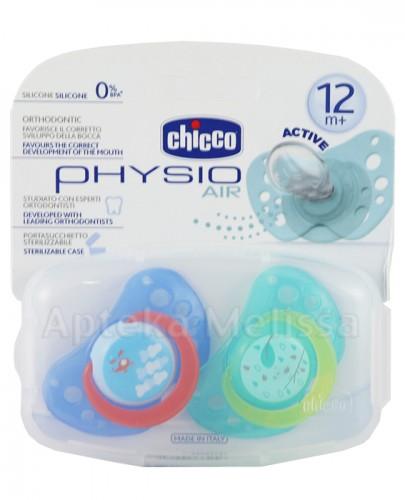 CHICCO PHYSIO AIR Smoczek silikonowy niebieski i zielony 12m+ - 2szt - Apteka internetowa Melissa