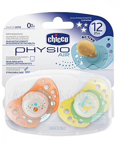 CHICCO PHYSIO AIR Smoczek silikonowy świecący w nocy pomarańczowy i żółty 12m+ - 2 szt. - Apteka internetowa Melissa