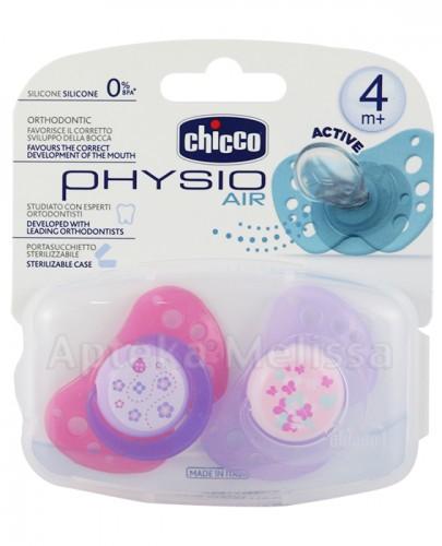 CHICCO PHYSIO AIR Smoczek silikonowy różowy i fioletowy 4m+ - 2 szt. - Apteka internetowa Melissa