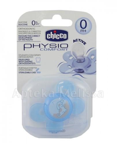CHICCO PHYSIO COMFORT Smoczek silikonowy niebieski 0m+ - 1 szt. - Apteka internetowa Melissa