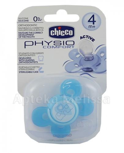 CHICCO PHYSIO COMFORT Smoczek silikonowy niebieski 4m+ - 1 szt. - Apteka internetowa Melissa