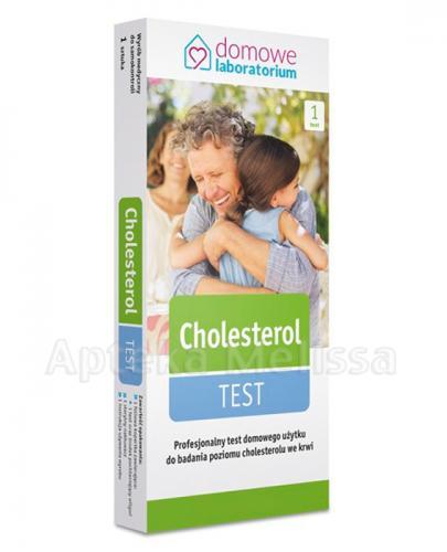  HYDREX CHOLESTEROL TEST Domowy test do pomiaru poziomu cholesterolu całkowitego we krwi - 1 szt. - Apteka internetowa Melissa  