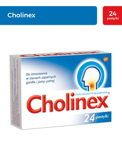 CHOLINEX - 24 past. do ssania na ból gardła - ważny do 2024-08-31  