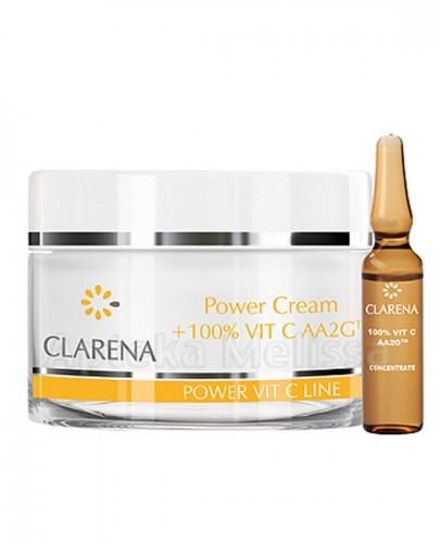  CLARENA POWER PURE VIT C LINE Krem ze 100% aktywną witaminą C oraz ekstraktem z jedwabiu - 50 ml  - Apteka internetowa Melissa  