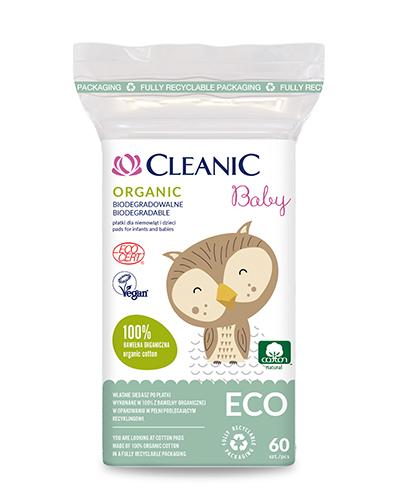 CLEANIC BABY ECO biodegradowalne płatki dla niemowląt i dzieci 60 szt. - cena, opinie, właściwości
