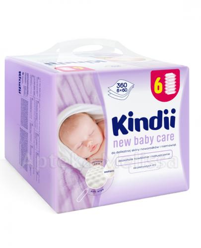  CLEANIC KINDII NEW BABY CARE Chusteczki do delikatnej skóry noworodków i niemowląt - 6 x 60 szt. - Apteka internetowa Melissa  
