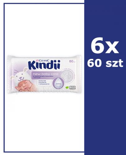 CLEANIC KINDII NEW BABY CARE Chusteczki do delikatnej skóry noworodków i niemowląt - 6x60szt. - Apteka internetowa Melissa