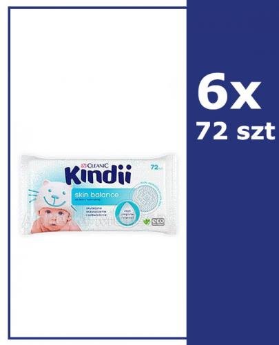 CLEANIC KINDII SKIN BALANCE Chusteczki do skóry normalnej - 6x72 szt. - Apteka internetowa Melissa