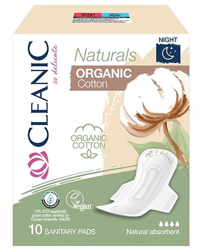  Cleanic Naturals Organic Cotton Night Podpaski higieniczne, 10 szt., cena, opinie, właściwości  - Apteka internetowa Melissa  