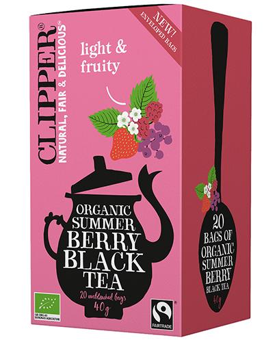  Clipper Teas Herbata czarna z czarną porzeczką, maliną i truskawką Fair Trade Bio - 20 sasz. - cena, opinie, wskazania - Apteka internetowa Melissa  