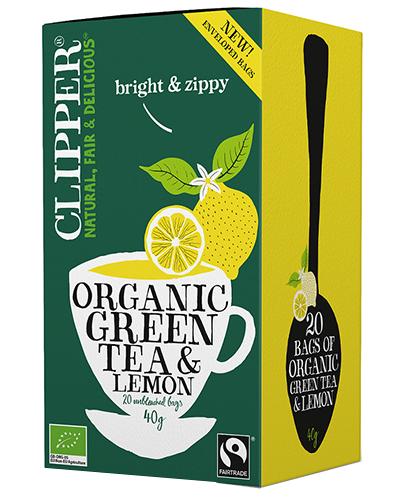  Clipper Teas Herbata zielona z cytryną Fair Trade Bio - 20 sasz. - cena, wskazania, stosowanie - Apteka internetowa Melissa  