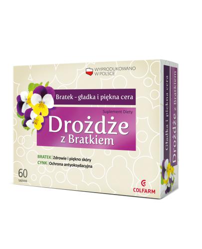  COLFARM Drożdże z bratkiem - 60 tabl. - Apteka internetowa Melissa  