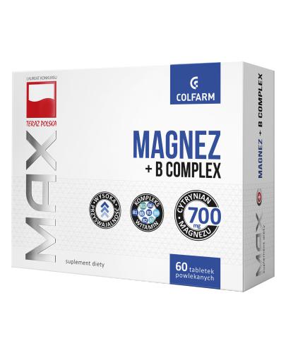  Colfarm Max magnez + B complex - 60 tabl. - cena, opinie, dawkowanie - Apteka internetowa Melissa  
