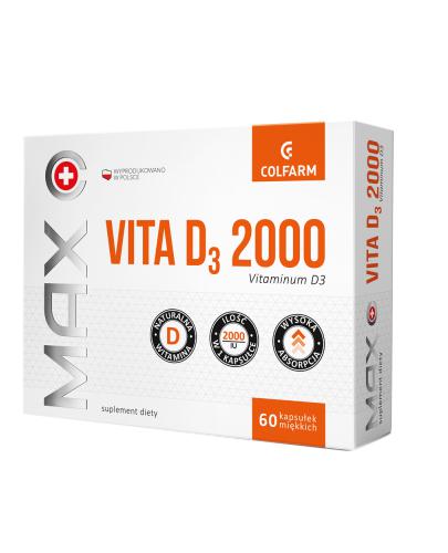  COLFARM Max Vita D3 2000 - 60 kaps. - cena, dawkowanie, opinie  - Apteka internetowa Melissa  