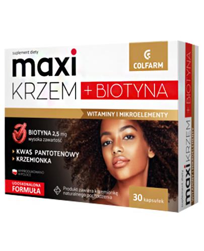 COLFARM MAXI KRZEM + Biotyna - 30 kaps. - cena, opinie, wskazania