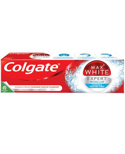  Colgate Max White Expert Micellar Pasta do zębów, 75 ml, cena, opinie, stosowanie - Apteka internetowa Melissa  