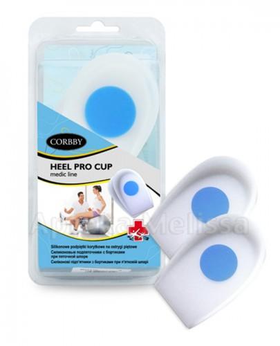 CORBBY HEEL PRO CUP Silikonowe podpiętki korytkowe na ostrogi piętowe rozmiar S - 2 szt. - Apteka internetowa Melissa