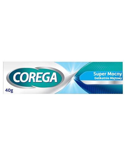 COREGA SUPER MOCNY DELIKATNIE MIĘTOWY Krem mocujący do protez - 40 g - Drogeria Melissa
