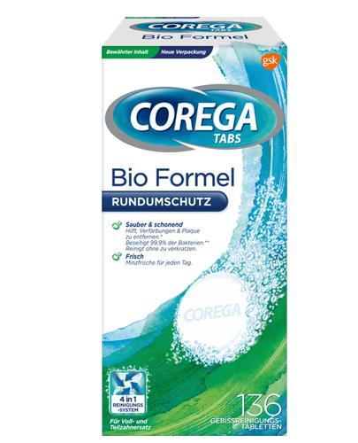  Corega Tabs Bio Formula Tabletki do czyszczenia protez zębowych (Forfarm) - 136 szt. - cena, opinie, stosowanie  - Apteka internetowa Melissa  