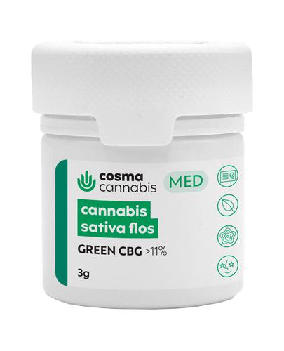  Cosma Cannabis GREEN 11% CBG, 3 g, cena, opinie, właściwości - Apteka internetowa Melissa  