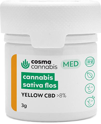  Cosma Cannabis YELLOW 8% CBD, 3 g, cena, wskazania, stosowanie - Apteka internetowa Melissa  