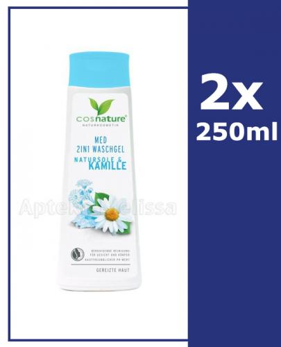 COSNATURE MED Naturalny żel oczyszczający do twarzy i ciała z solanką i rumiankiem 2w1 - 2 x 250 ml - Apteka internetowa Melissa