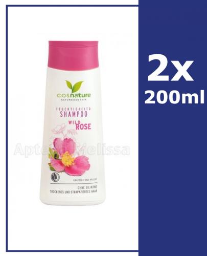  COSNATURE Naturalny nawilżający szampon do włosów z dziką różą - 2 x 200 ml - Apteka internetowa Melissa  
