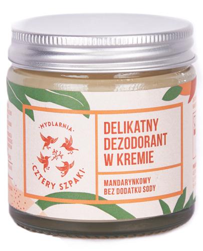 Mydlarnia Cztery Szpaki, Delikatny dezodorant w kremie mandarynkowy, 60 ml