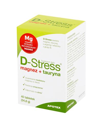  D-STRESS - 40 tabl. Większa odporność na stres, uzupełnienie magnezu. - Apteka internetowa Melissa  