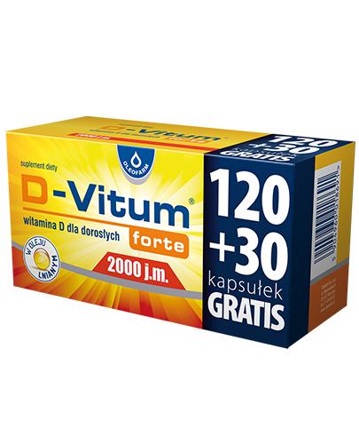  D-Vitum forte Witamina D dla dorosłych 2000 j.m., 150 kaps., cena, opinie, skład - Apteka internetowa Melissa  