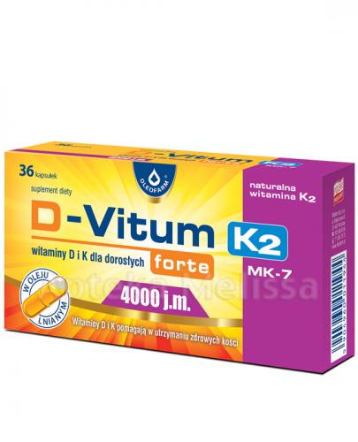  D-VITUM FORTE K2 Witaminy D i K dla dorosłych 4000 j.m. - 36 kaps. - Apteka internetowa Melissa  