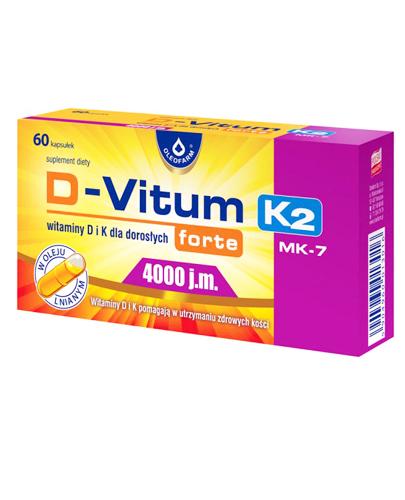 D Vitum Forte K2 Witaminy D I K Dla Dorosłych 4000 Jm 60 Kaps