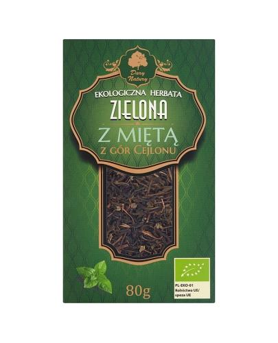 Dary Natury Ekologiczna herbata zielona z miętą z Gór Cejlonu - 80 g - cena, opinie, skład 