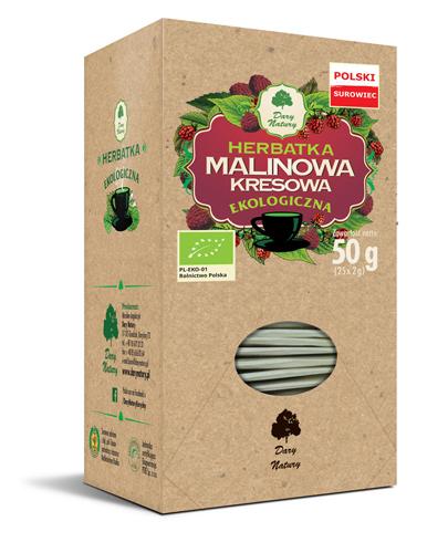 Dary Natury Ekologiczna herbatka malinowa kresowa, 25 saszetek