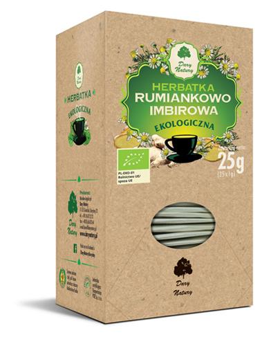  Dary Natury Ekologiczna herbatka rumiankowo - imbirowa - 25 sasz. - cena, opinie, właściwości  - Apteka internetowa Melissa  