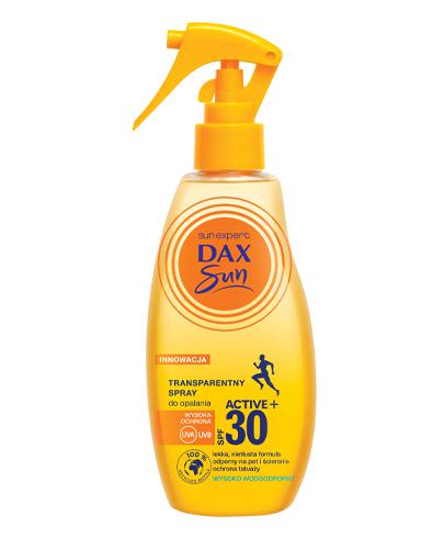  Dax Sun Active+ Transparentny Spray do opalania SPF30, 200 ml, cena, opinie, właściwości  - Apteka internetowa Melissa  