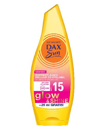 Dax Sun Glow&Shine Rozświetlająca Emulsja do opalania ze złotymi drobinami SPF15, 175 ml, cena, opinie, skład - Apteka internetowa Melissa