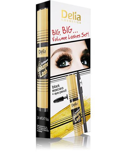  Delia Big Big Volume Lashes Set! Mascara Eye Booster Volume Lashes + Eye pensil black - 14 ml + 1 szt. - cena, opinie, stosowanie - Apteka internetowa Melissa  