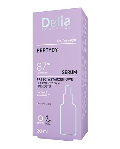  Delia Cosmetics Peptydy Serum przeciwstarzeniowe do twarzy szyi i dekoltu, 30 ml, cena, opinie, skład - Apteka internetowa Melissa  