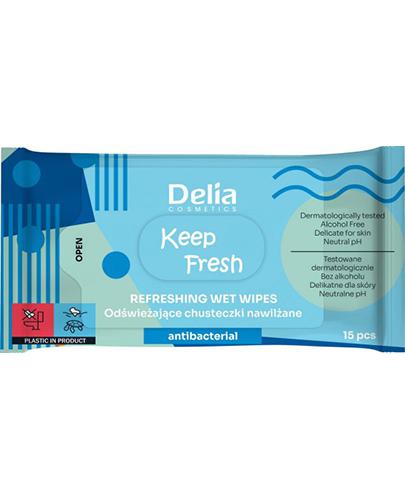  Delia Keep Fresh Odświeżające Chusteczki nawilżane antibacterial, 15 szt. - cena, opinie, stosowanie - Apteka internetowa Melissa  