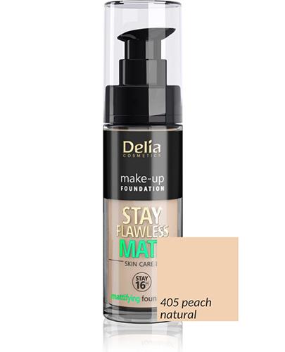  Delia Stay Flawless Matt Fluid matujący nr 405 Peach natural, 30 ml  - Apteka internetowa Melissa  
