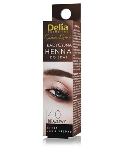 Delia Tradycyjna henna 4.0 brązowy - 2 g + 2 ml Do samodzielnej koloryzacji brwi - cena, opinie, stosowanie - Apteka internetowa Melissa
