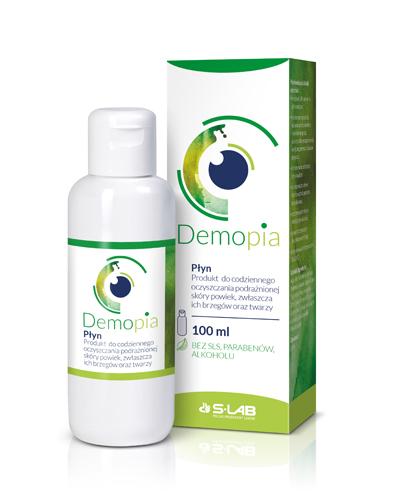  Demopia płyn - 100 ml Do oczyszczania skóry powiek i okolic oczu - cena, opinie, skład  - Apteka internetowa Melissa  