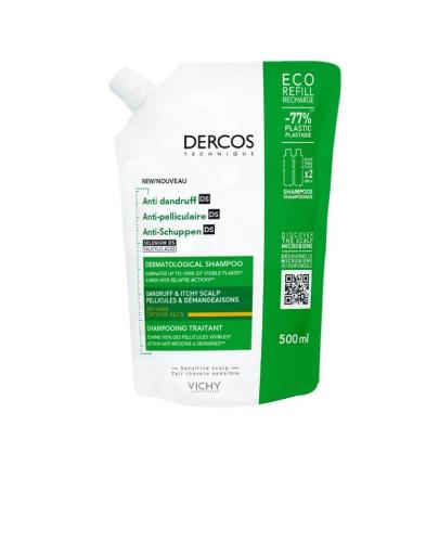  Vichy Dercos Anti-Dandruff DS Shampoo Dry Eco Refill, 500 ml - Apteka internetowa Melissa  